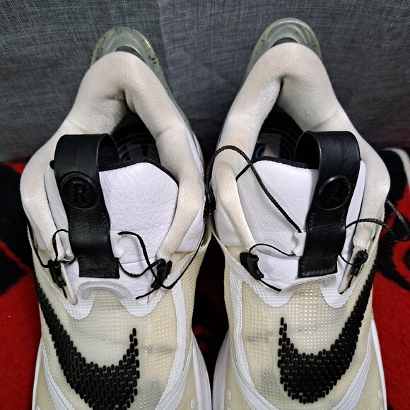 Nike Adapt BB 2.0 Oreo White Cement BQ5397-101 Self-Lacing US 12 Mens Sneaker - Picture 11 of 13